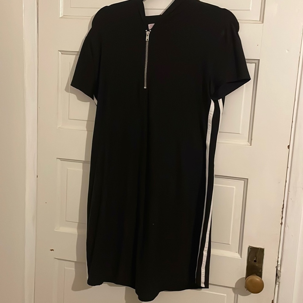 black and white dress